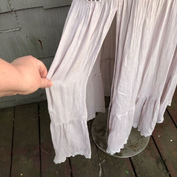 CLEOBELLA Embroidered Amery Boho Indie Forest Fairy Maxi Dress in Lilac XS - Picture 4 of 16